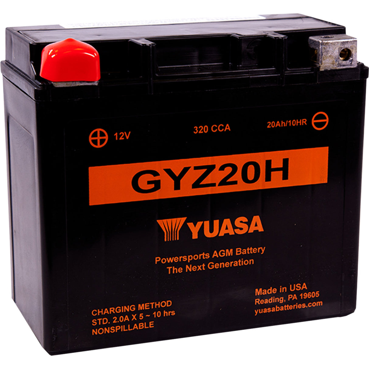 Yuasa GYZ Battery - YUAM72RGH For Yamaha Snowmobiles 2017-2023 | Harley 1977-1996 | Polaris Snowmobiles 2009-2020 | Indian 1999-2003