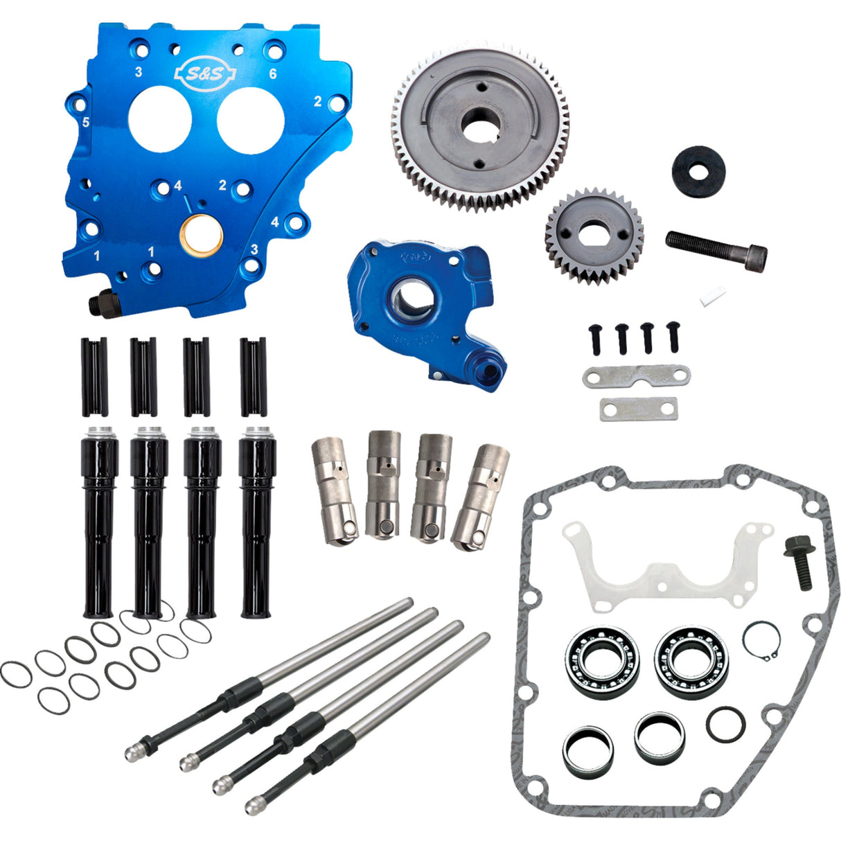 S&S CYCLE 0925-1576 310-1266 Cam Chest Kit without Cams for Gear Drive Twin Cam - Oil Cooled - Black Pushrods - Twin Cam