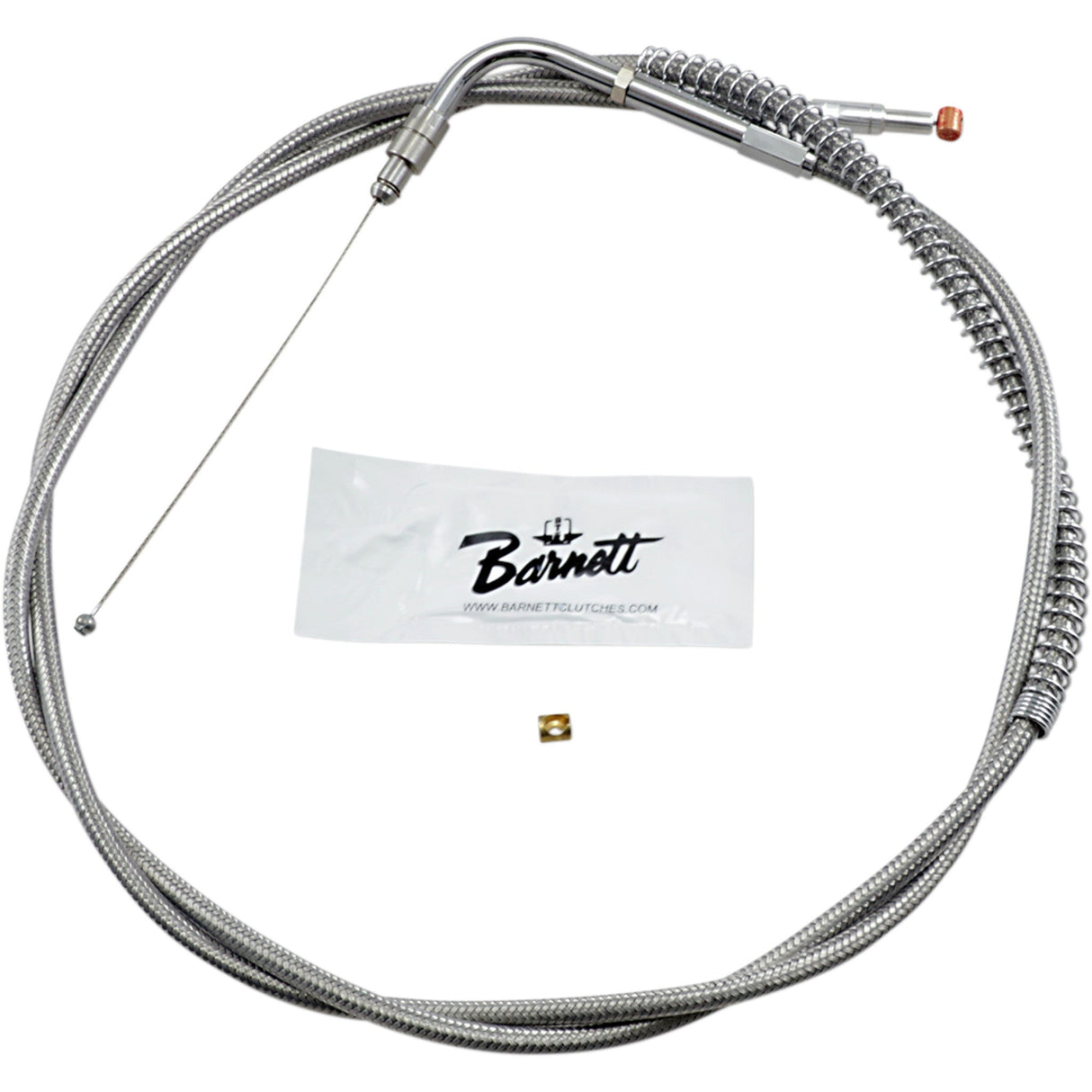 Barnett Stainless Steel Throttle Idle Cable +10" - 102-30-30020-10 For Harley Touring 1996-2001