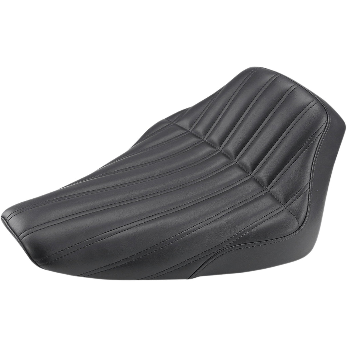 Saddlemen Knuckle Solo Seat Ribbed Black - 812-26-0023 For Harley Softail 2011-2017