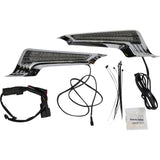 Ciro Filler Panel Lights Smoke Lens Red LEDs Chrome - 40045 For Harley Touring 2006-2026