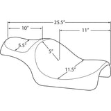 Drag Specialties Caballero 2-Up Vinyl Seat Caballero Seat Diamond Stitch XL - 0804-0669 For Harley Sportster 2004-2022
