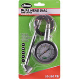 SLIME 0363-0033 2020-A Dual Head Dial Tire Gauge Tire Pressure Gauge - Dual Head/Dial - 10 psi -160 psi
