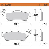 Moto-Master RoadPro Sintered Metal Brake Pads Sintered Series - 403202-PU For Harley Street 2016-2020 | KTM Motorcycles 2003-2024