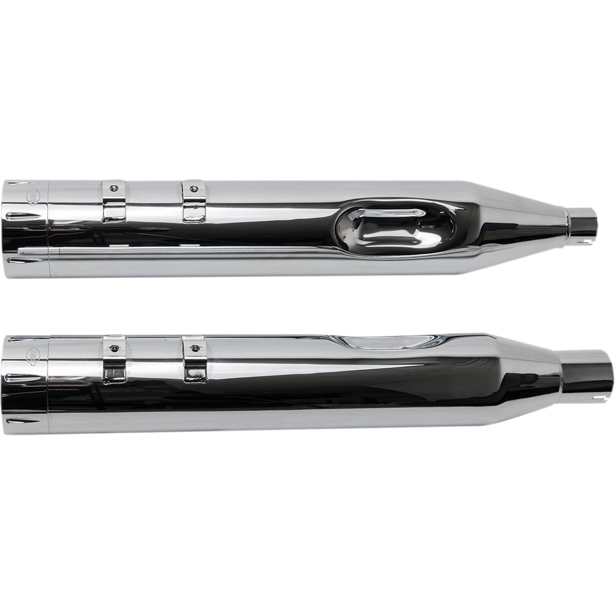 S&S Cycle 4-1/2" MK45 Performance Mufflers — Tracer Chrome Tracer - 550-0669 For Harley Touring 2017-2026