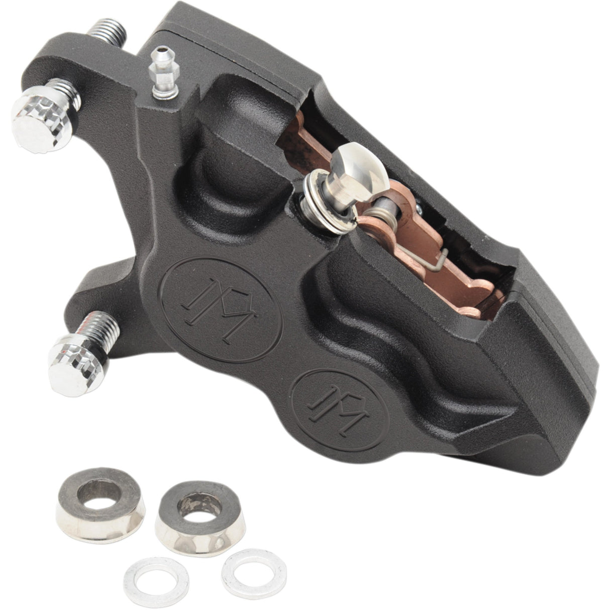 PERFORMANCE MACHINE (PM) 1701-0475 0053-2919-SMB Four-Piston Differential-Bore Caliper - 4-Piston Caliper - Front Left - Black Ops™ - 11.5"