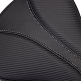 Saddlemen Dominator Pillion Pad Standard Reach Black With Gray Stitching FL FX - 806-12-0162 For Harley Softail 2006-2017