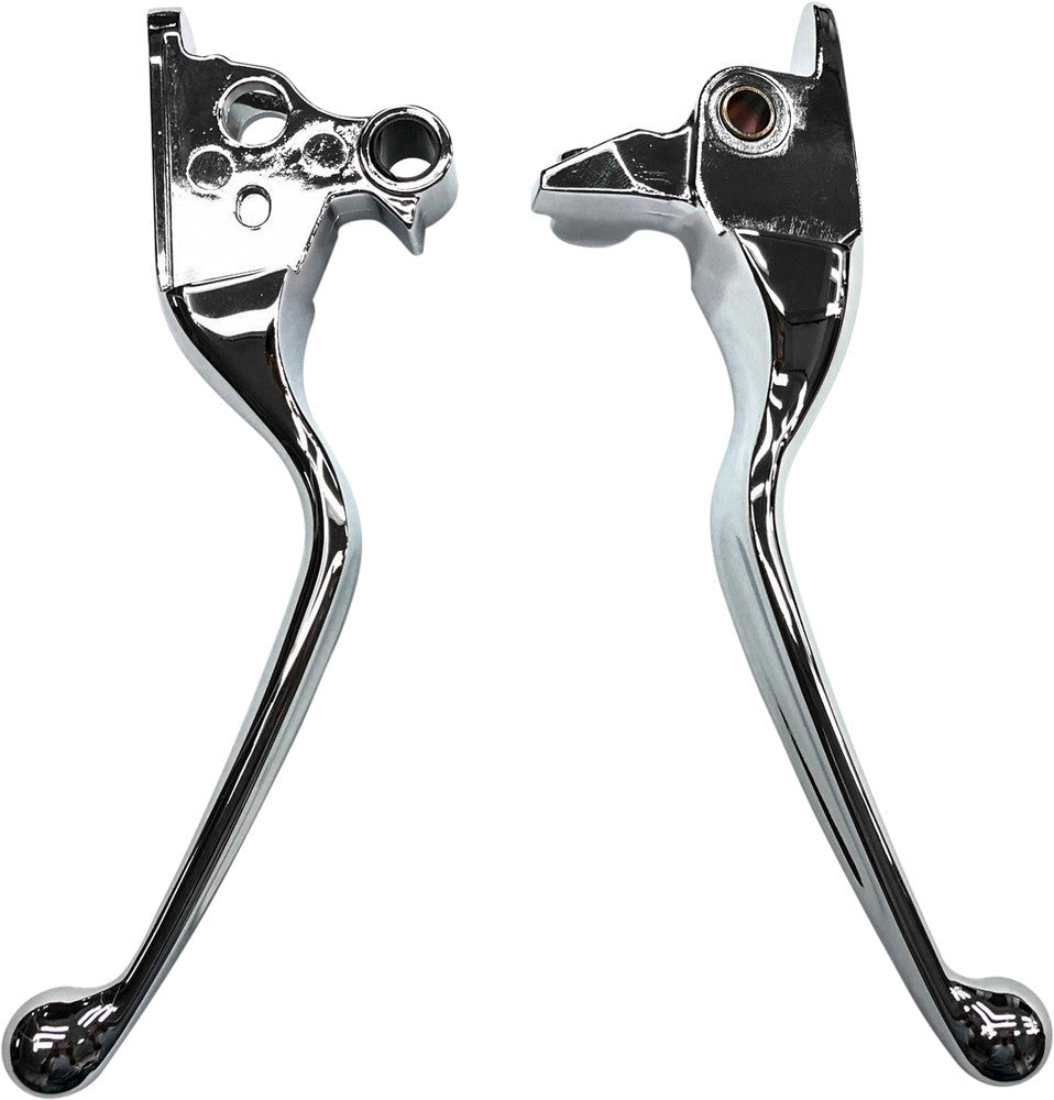 Harddrive 053814 Smooth Lever SET Chrome FLT With Cable Clutch For Harley Touring 2008-2013