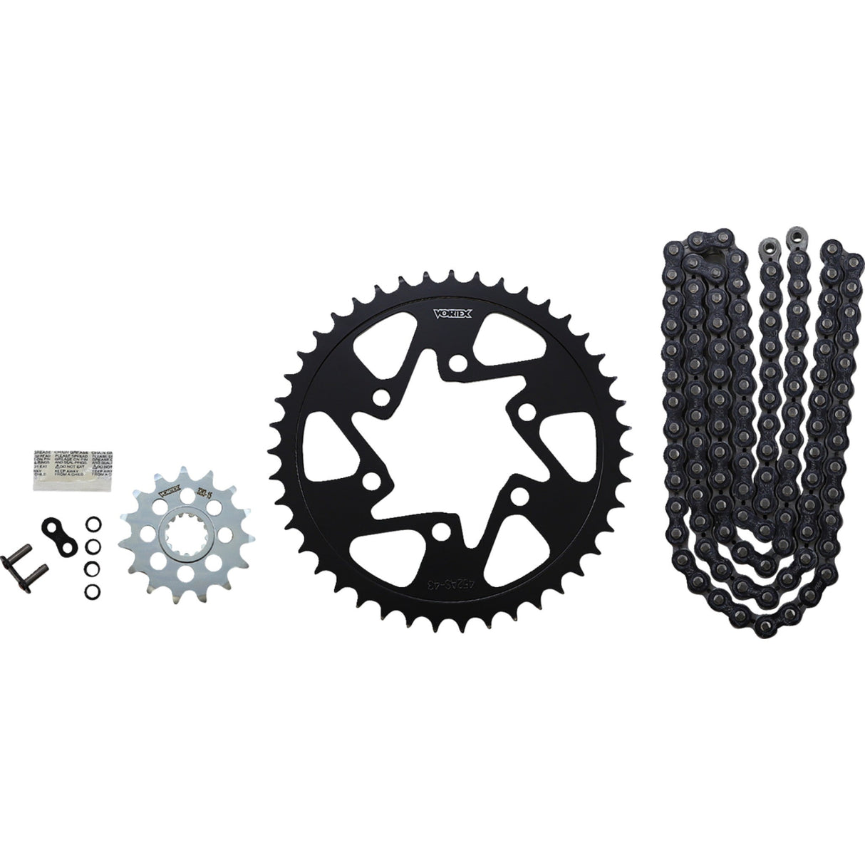 VORTEX 1230-1526 CK4103 Chain and Sprocket Kit Chain Kit - Black