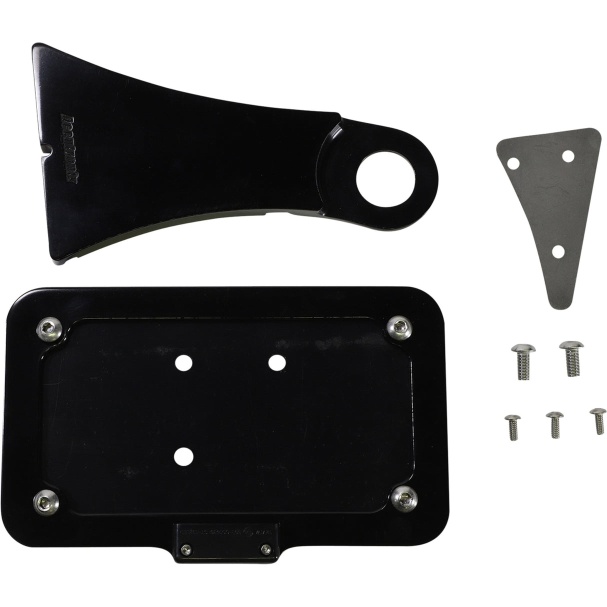 Accutronix Side Mount License Plate With LED Tag Light Black - LPF114HV-B For Harley Sportster 2004-2019