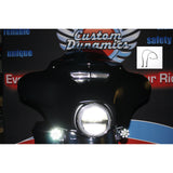 CUSTOM DYNAMICS 2040-1852 HD-VENT-LED-WHT Windshield Vent Trim Light Kit Fairing Vent Trim LED Light