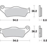 SBS 1721-1653 671LS LS Street Excel Sintered Rear Brake Pads LS Brake Pads - 671LS
