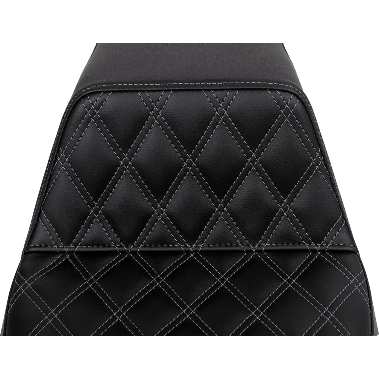 Saddlemen Lattice Stitch Step-Up Seat Front Dark Gray Stitch - 808-07B-17202 For Harley Touring 2008-2024