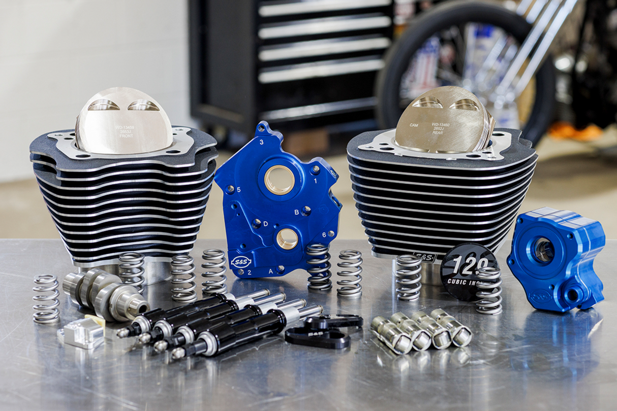 129" Power Package Engine Performance Kit - Chain Drive - Oil Cooled - Highlighted Fins - M8 - 0904-0101