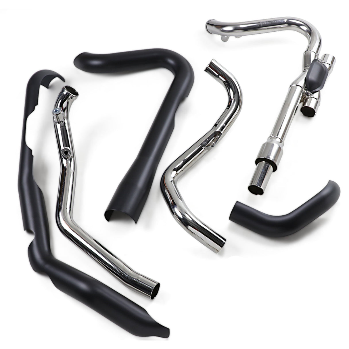 Cobra Pro Chamber 2-Into-2 Header System - 6255DBRB For Harley Touring 2017-2020