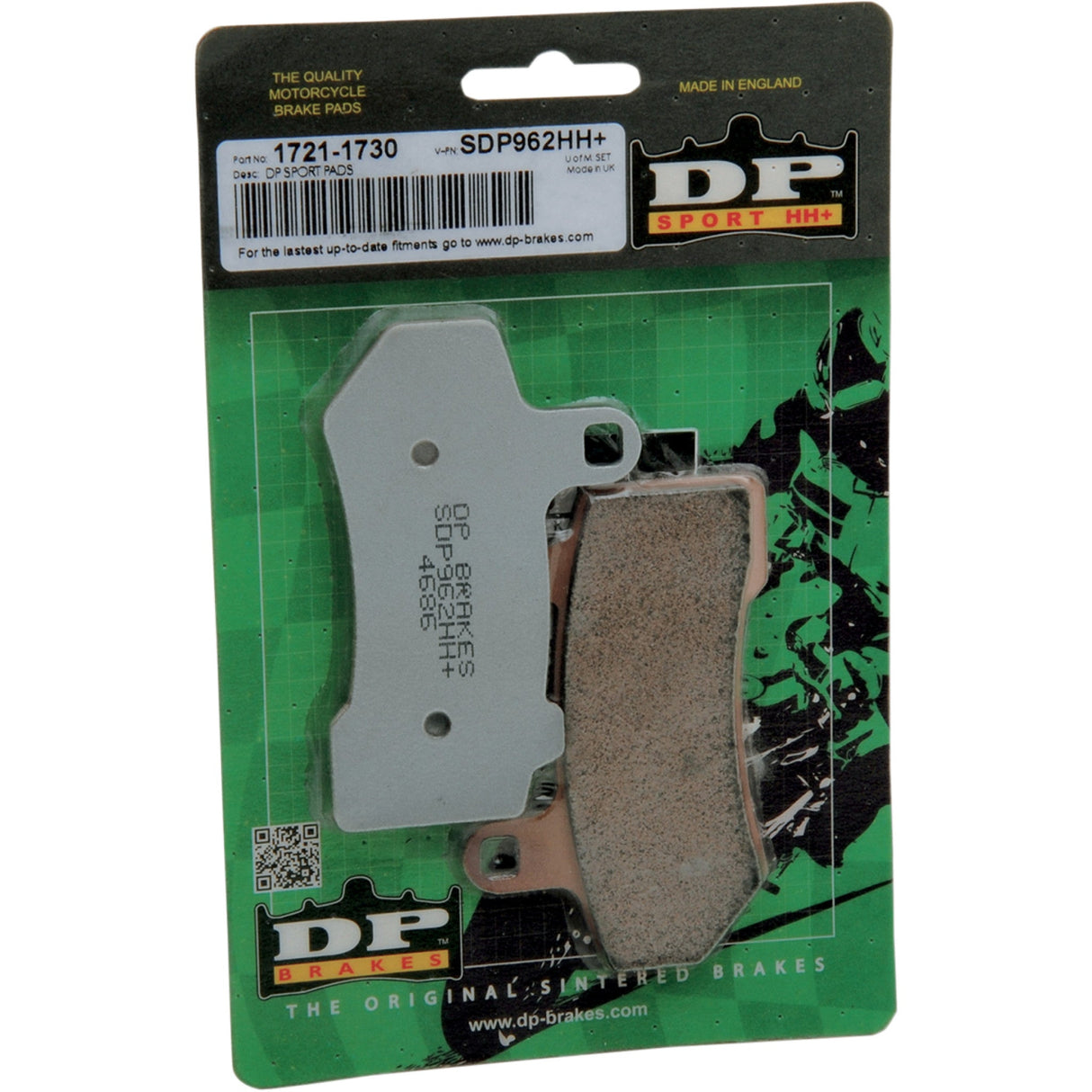 DP Brakes Sintered Metal Harley Buell Brake Pads - SDP962HH For Harley Motorcycles 2006-2026