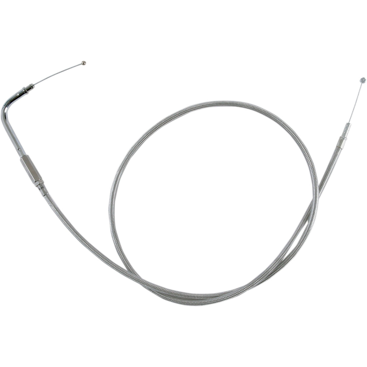 DRAG SPECIALTIES 0651-0247 Stainless Braided Idle Cable 42-1/2"