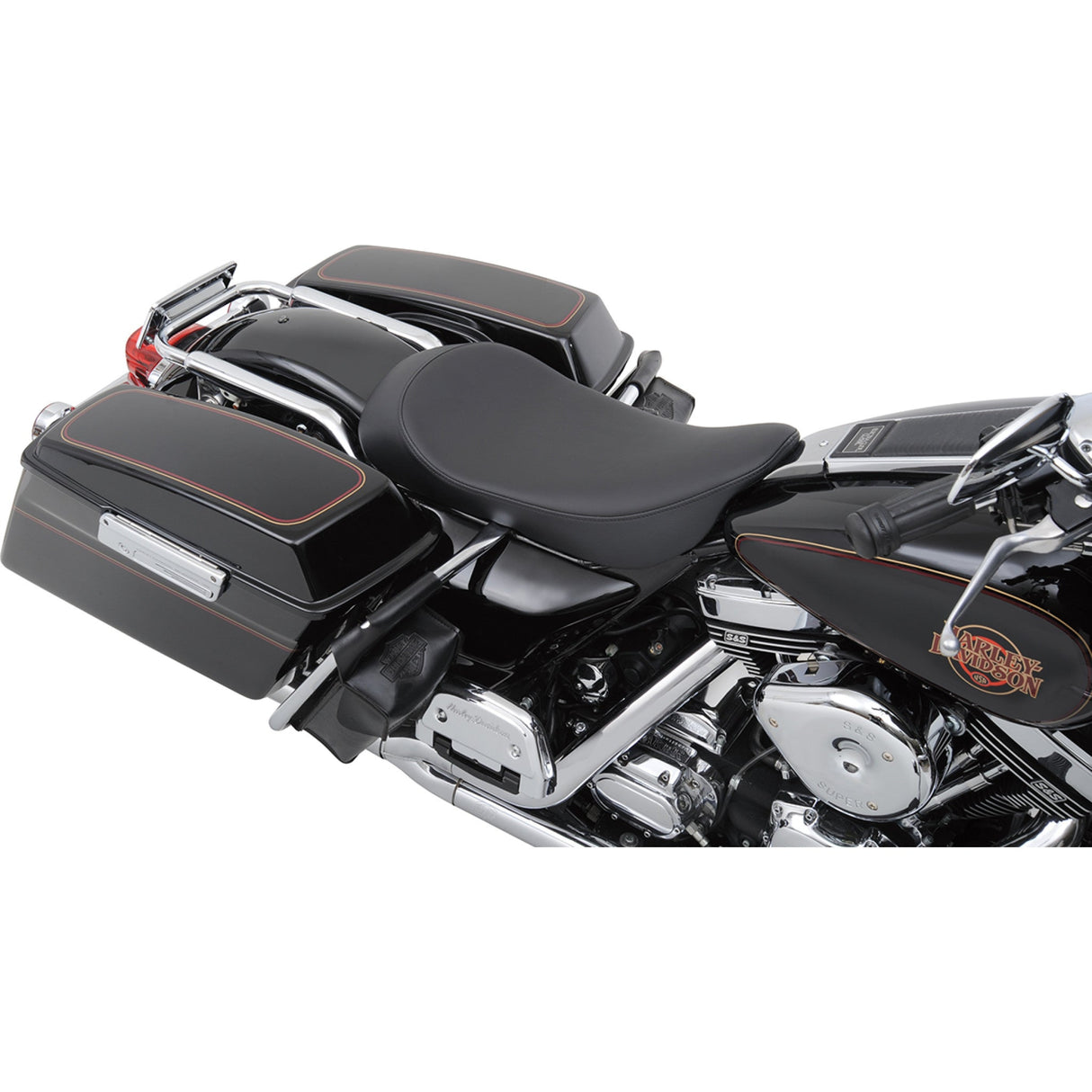 Drag Specialties Low-Profile Seat - 0801-0727 For Harley Touring 1997-2007