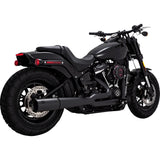 Vance & Hines Pro Pipe 2-Into-1 Exhaust System Black - 47387 For Harley Softail 2018-2024