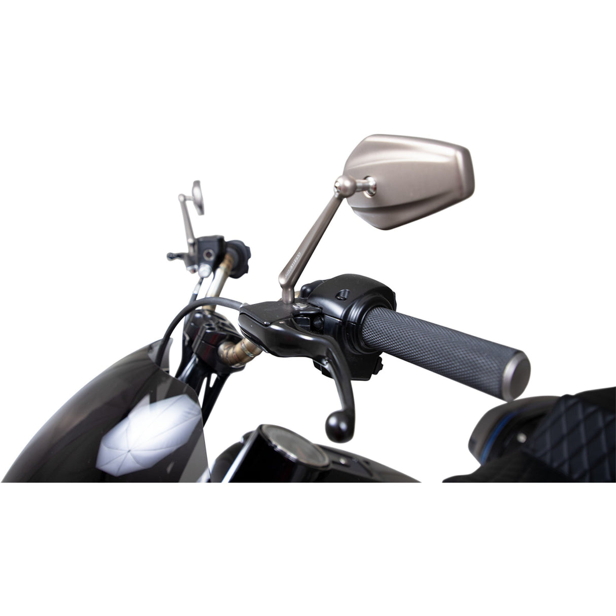 ARLEN NESS 0640-1444 13-168 Mini Stocker Mirror Mirror - Mini Stocker - Side View - Oval - Titanium - Left
