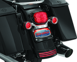 Kuryakyn Curved License Plate Mount Black - 3149 For Harley Touring 2006-2018