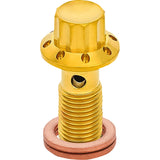 Arlen Ness Titanium 12-Point Banjo Bolt 3/8"-24 Gold - 300-826 For Harley Touring 2000-2007