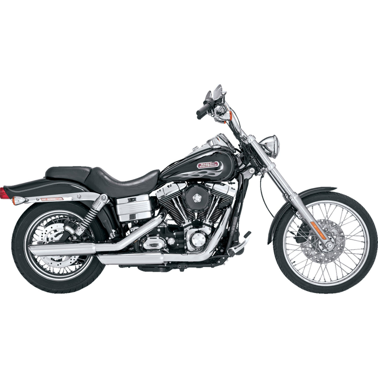 Vance & Hines 3" Twin Slash Slip-On Mufflers Chrome - 16337 For Harley Dyna 2010-2017