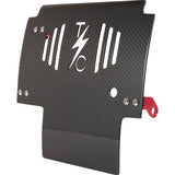 THRASHIN SUPPLY CO. 0506-2530 TSC-3034-2 Carbon Fiber Skid Plate Skid Plate - Carbon Fiber/Gloss - With Red Brackets - FLHX/FLTRX