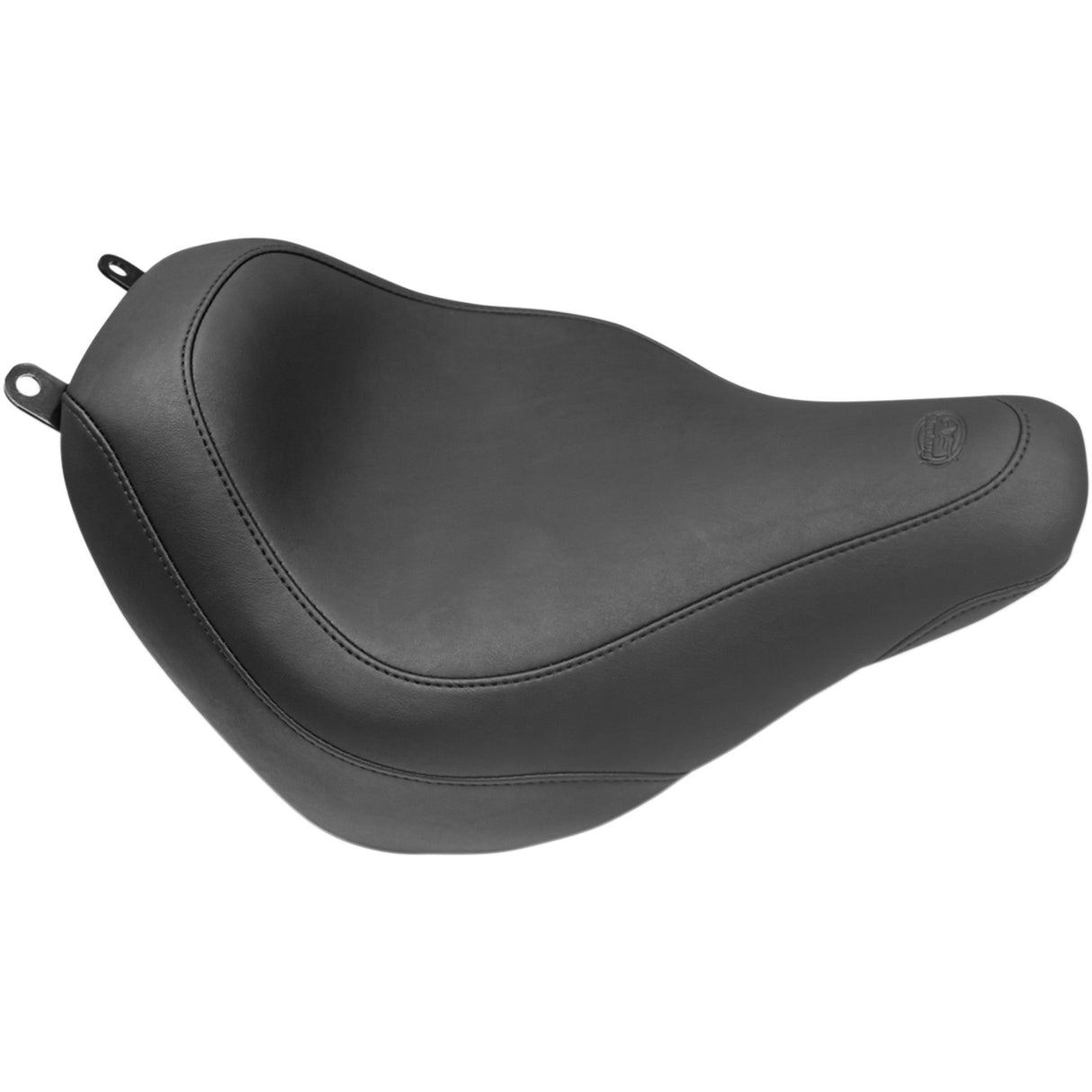 Mustang Wide Tripper™ Solo Seat Without Backrest Smooth Black - 75882 For Harley Softail 2018-2021