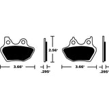 DP Brakes Sintered Metal Harley Buell Brake Pads For Harley Motorcycles 2000-2004