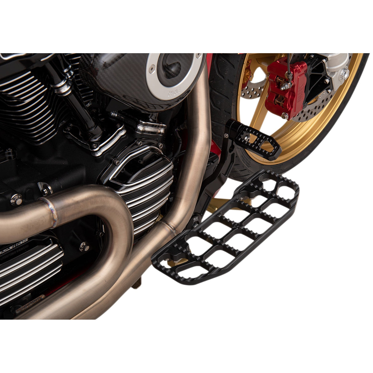 Joker Machine Serrated Floorboards Black - 08-640-1B For Harley Motorcycles 1980-2026