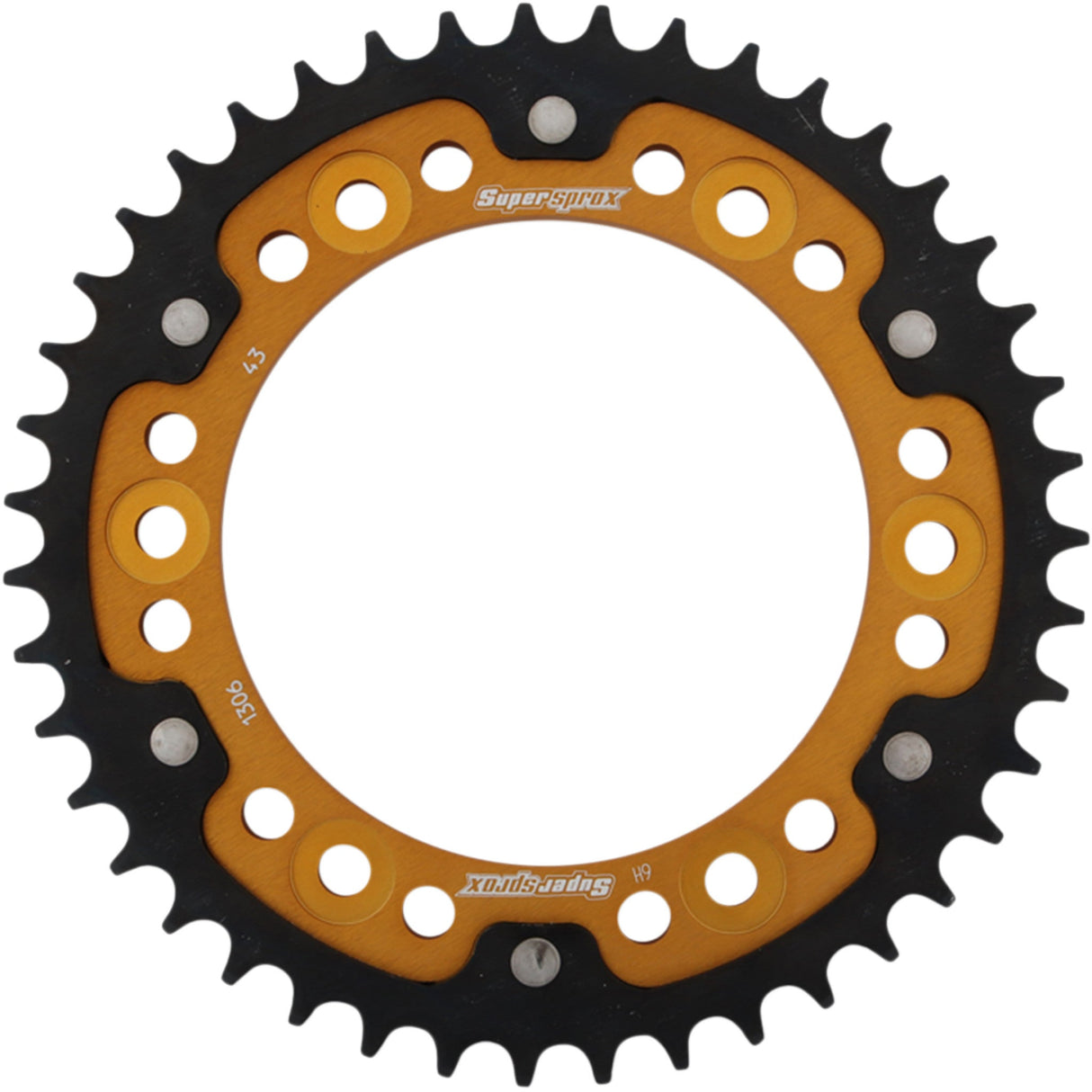 SUPERSPROX 1210-1946 RST-1306-43-GLD Stealth Rear Sprocket 43 tooth - gold - honda