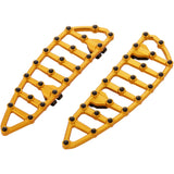 Arlen Ness MX Billet Floorboards Gold - 06-894 For Harley Motorcycles 1980-2026