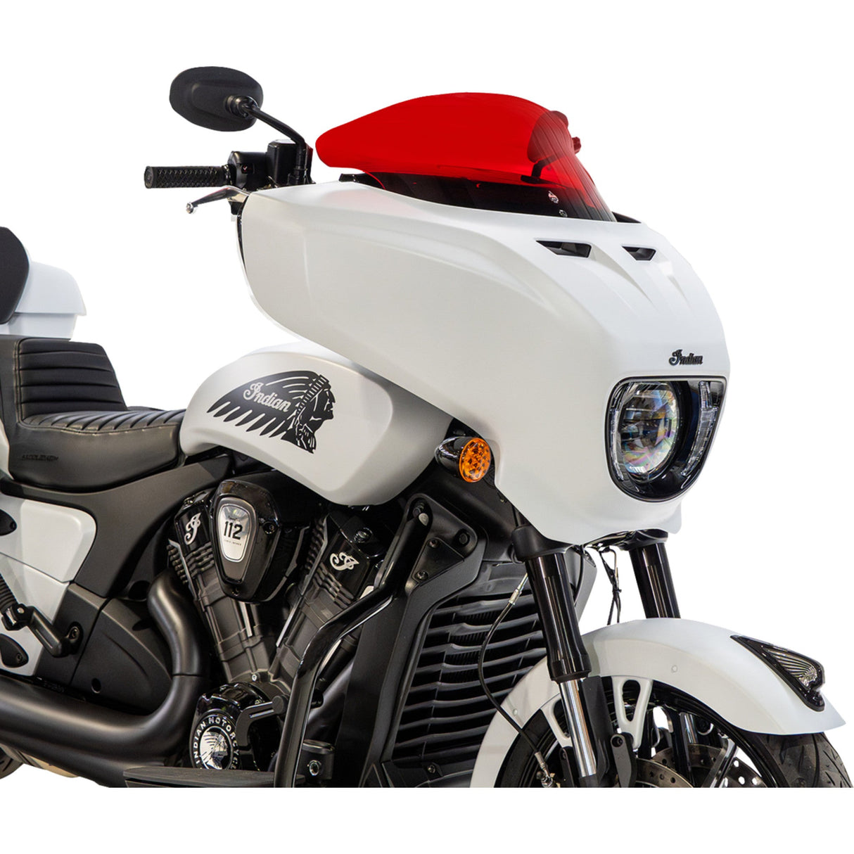 Klock Werks Kolor Flare® Windshield 9" Red Chieftain PowerPlus Roadmaster PowerPlus - KWW-04-0651 For Indian Chieftain / Roadmaster 2025-2026