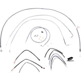 Burly Brand Complete Stainless Braided Handlebar Cable Brake Line Kit 14" Ape Hangers - B30-1061 For Harley Softail 2011-2014