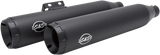 Grand National Race Mufflers for Softail - Black - 1801-1360
