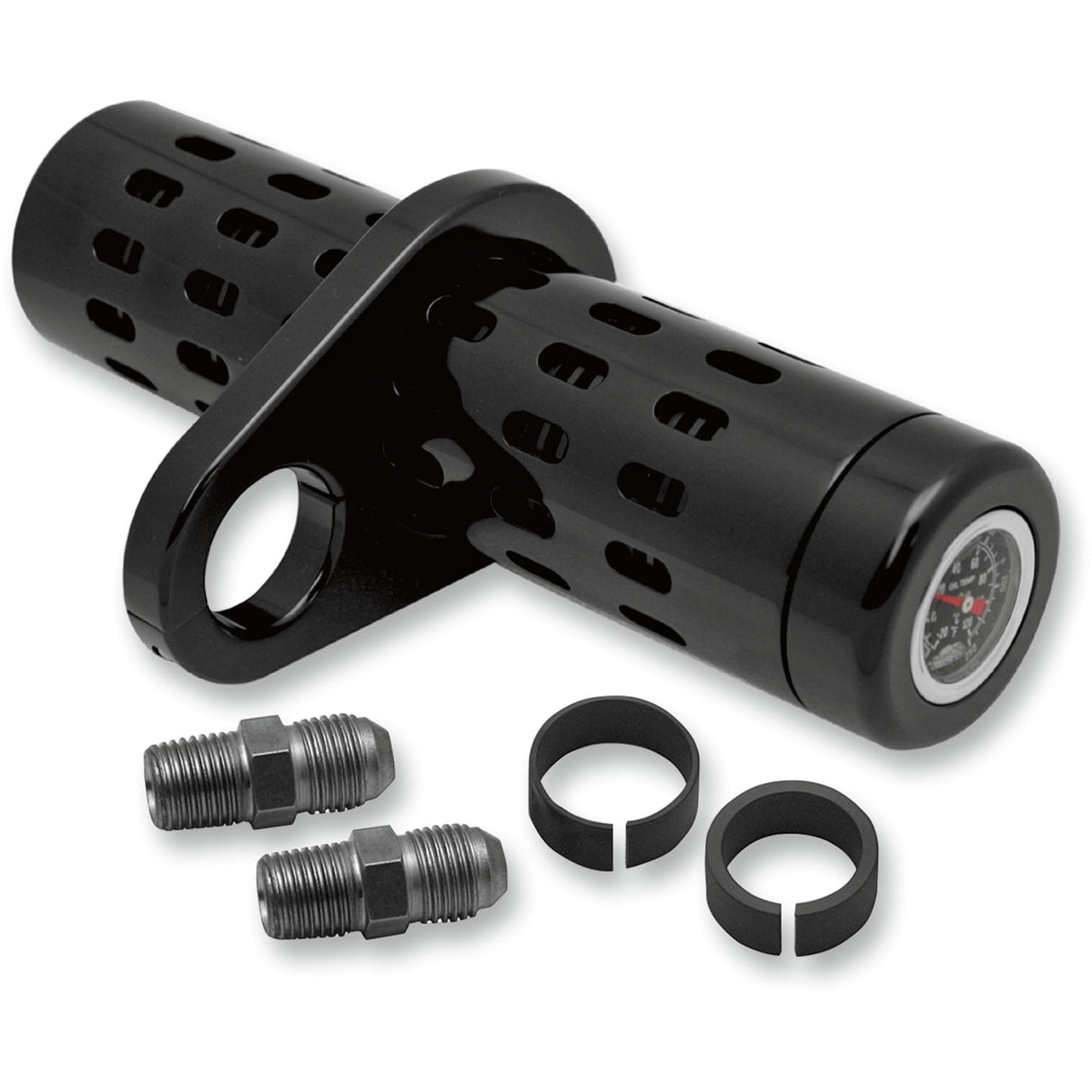 PRO-ONE PERF.MFG. 0713-0075 201110B Oil Cooler Kit — For 1"- 1-1/4" Frame Tubing Oil Cooler Kit - Temperature Gauge - Black - 1" - 1-1/4"