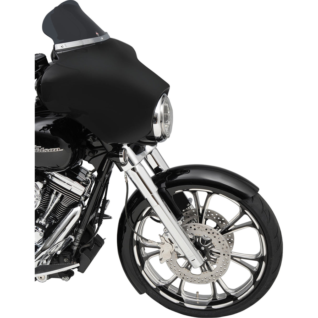 Klock Werks Flare® Windshield 6-1/2" Smoke - KWW-01-0199 For Harley Touring 1996-2013