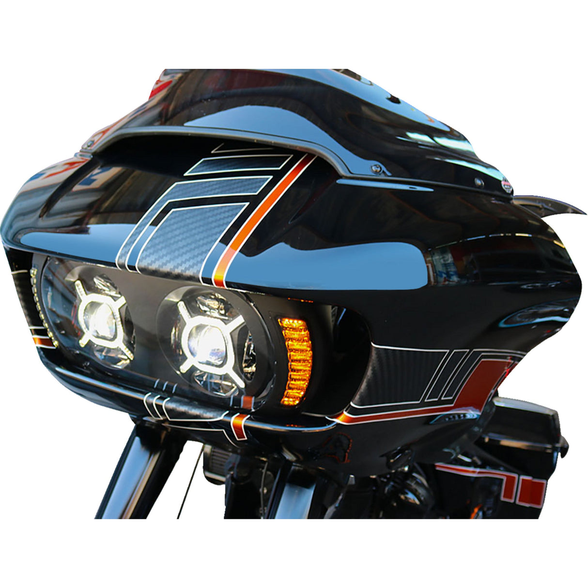 Paul Yaffe Bagger Nation Tracers Turn Signal Bezel - BNCHT For Harley Road Glide 2015-2023
