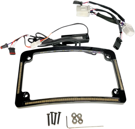 Plug & Play Run/Brake/Turn LED Radius License Plate Frame