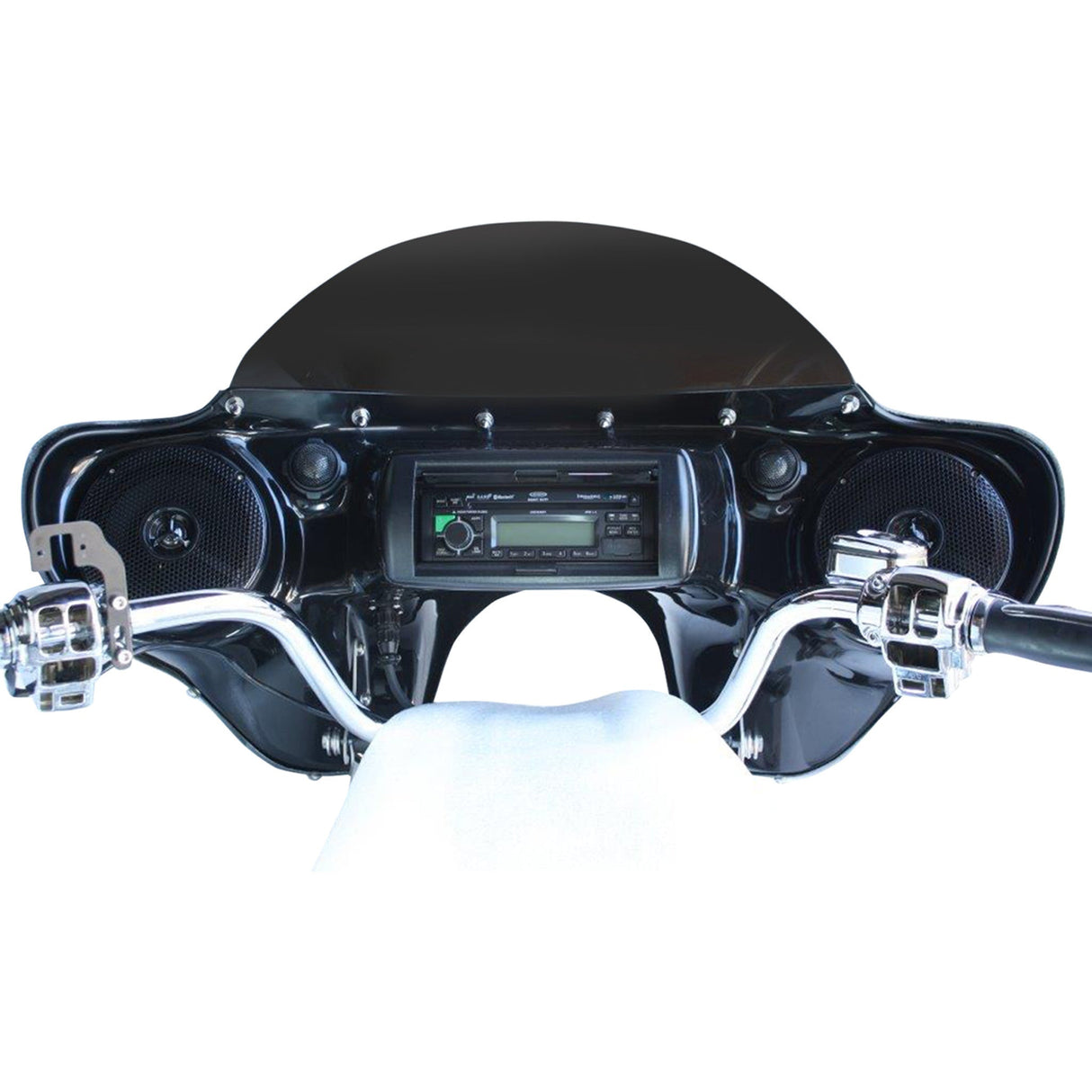 HOPPE INDUSTRIES 2330-0129 HPKT-0037A Sportzilla Fairing with Stereo Receiver Sport Stereo Fairing - Handlebar Control - Road King