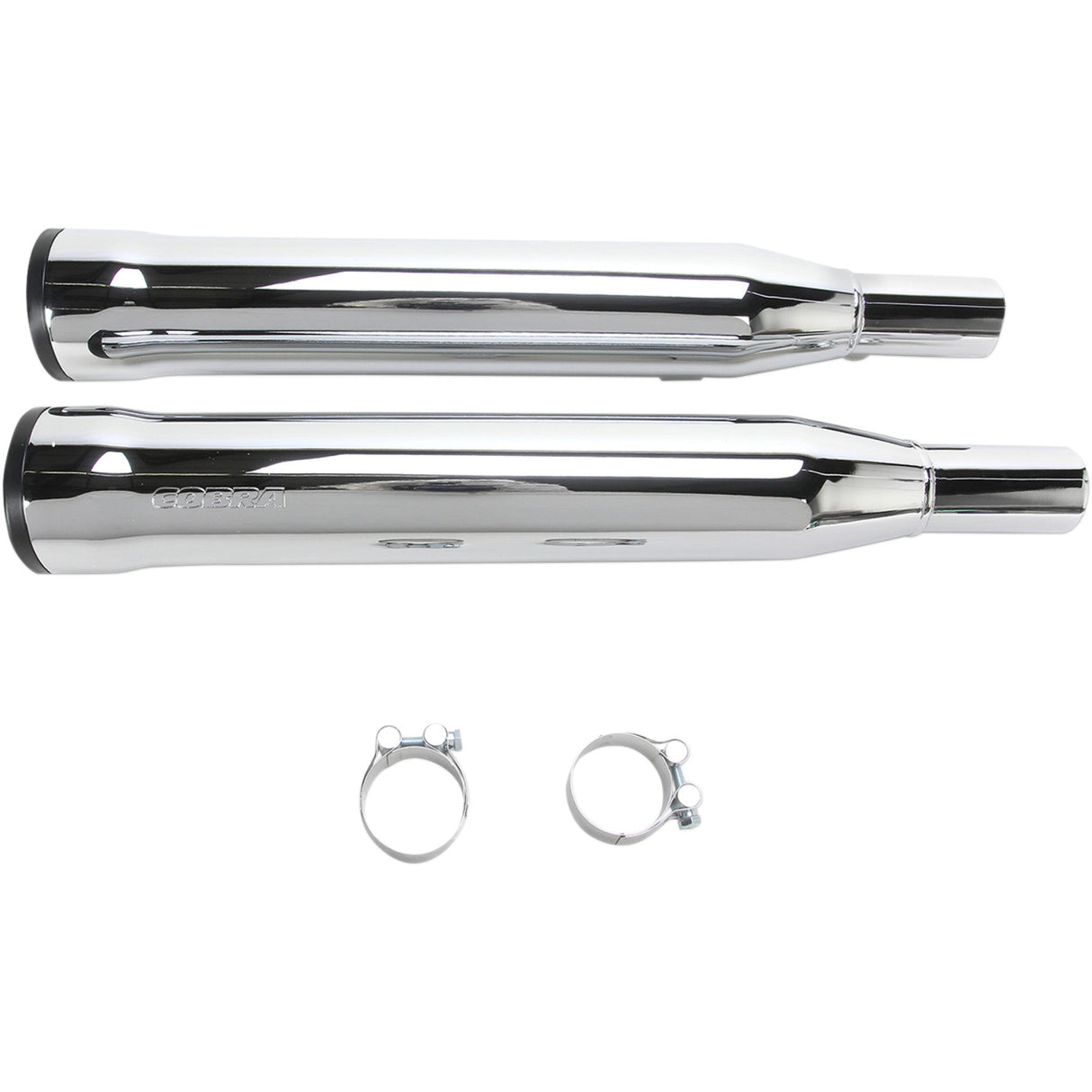 COBRA 1801-0705 6080 RPT 3" Slip-On Mufflers - 3" RPT Mufflers for '07-'13 XL - Chrome