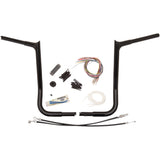 FAT Baggers INC. 1-1/4" EZ Install Pointed Top Handlebar Kit 16" Black - 909116-B For Harley Touring 2008-2013