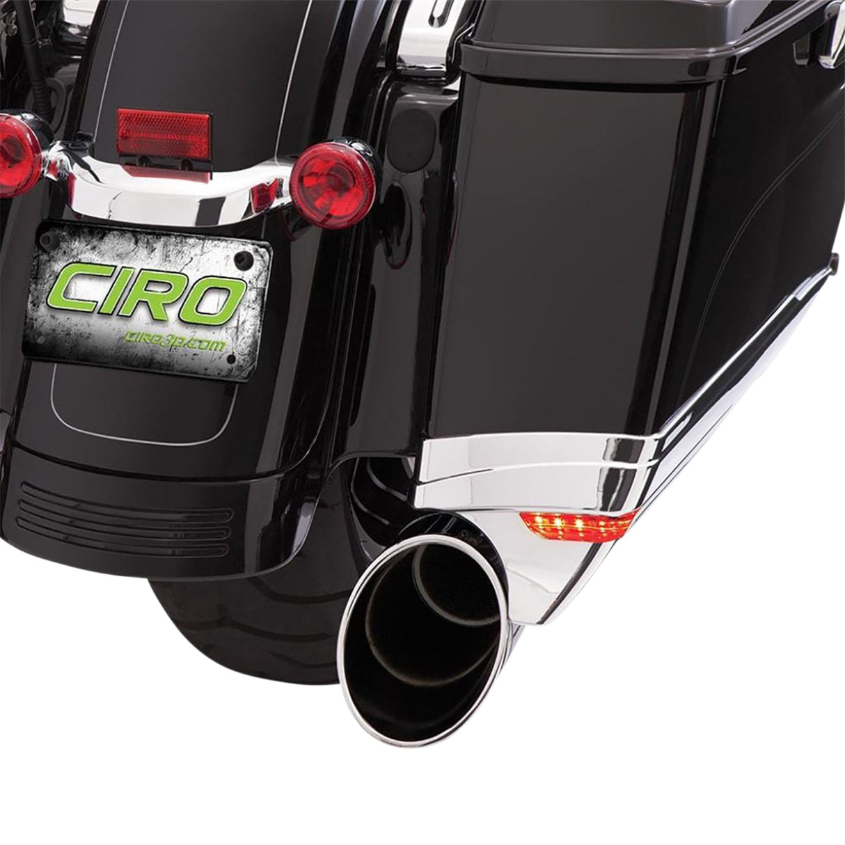 Ciro Saddlebag Extensions Chrome - 40110 For Harley Touring 2014-2024