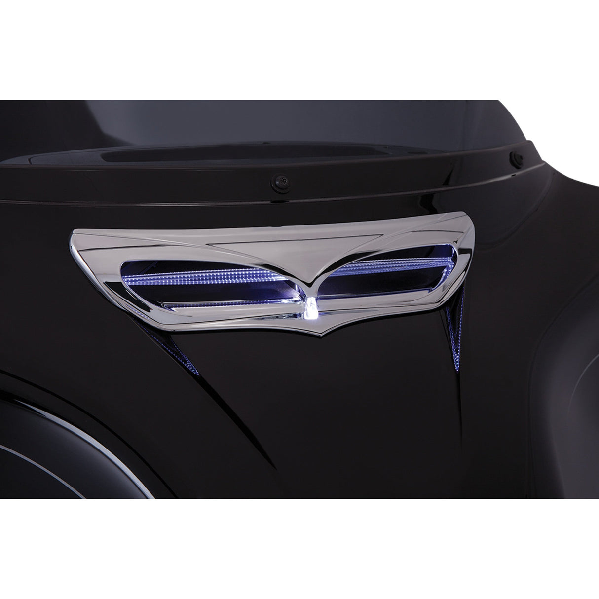 CIRO 2350-0342 40010 LED Lighted Fairing Vent Trim - Chrome