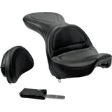 Saddlemen Explorer™ Seat Explorer™ With Backrest Stitched Black - 8252JS For Harley Softail Deuce 2000-2007