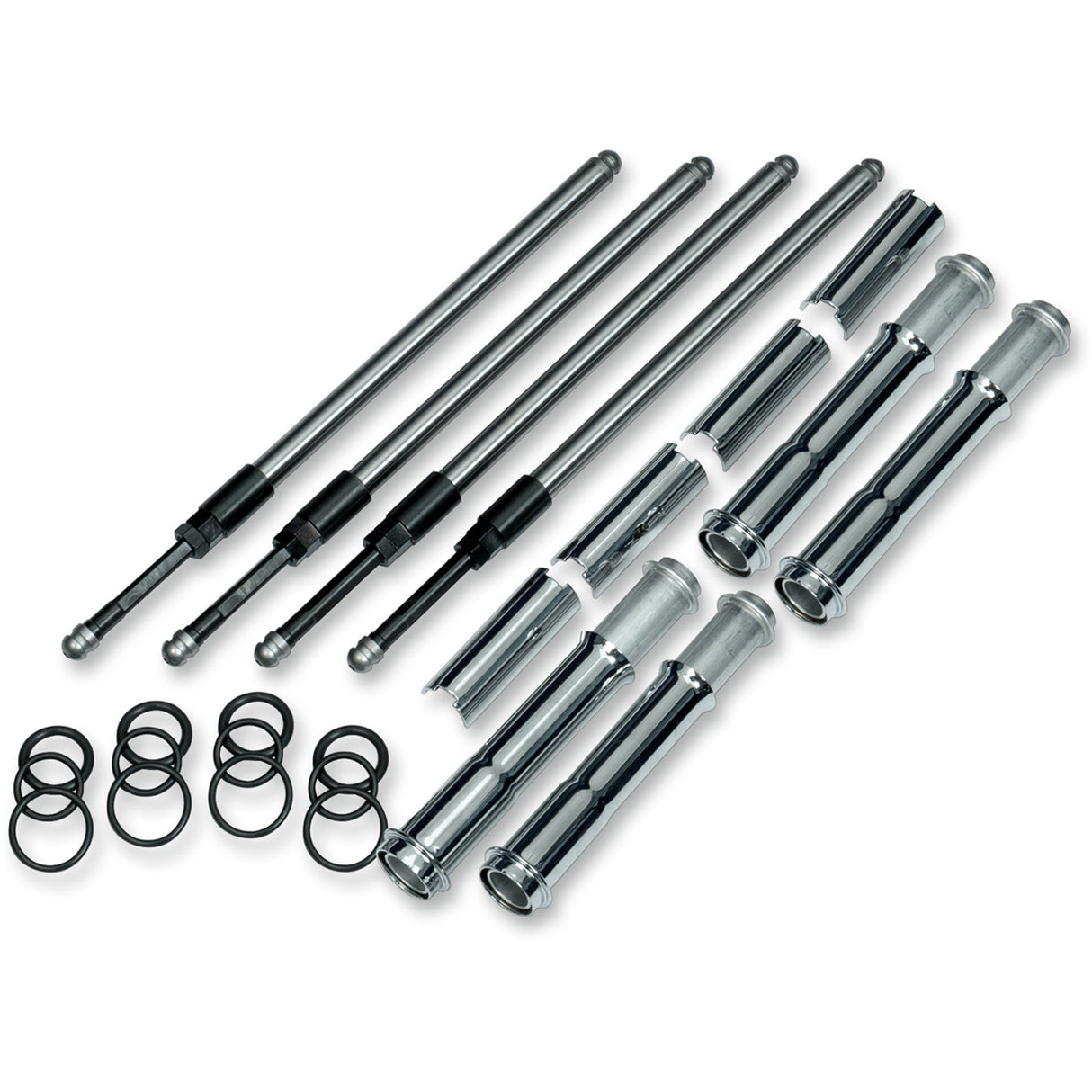 S&S Cycle Quickee Pushrod Kit With Chrome Covers M8 - 930-0123 For Harley Motorcycles 2017-2023