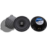 HOGTUNES 4405-0556 462F-RM Gen 4 6.5” 2 Ohm Front Speakers With Grills 6.5" Replacement Front Speakers - Harley Davidson