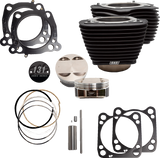 Cylinder & Piston Kit - 131" - Wrinkle Black with Non-Highlighted Fins - M8 - 0931-1011
