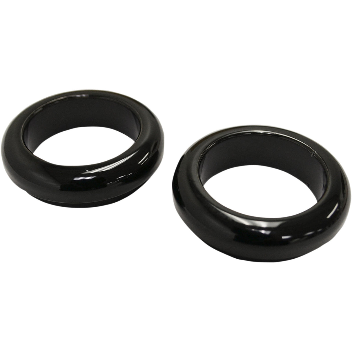 LA Choppers Fork Dust Covers 39 Mm Gloss Black Powder-Coat - LA-7503-39B For Harley 1984-2022